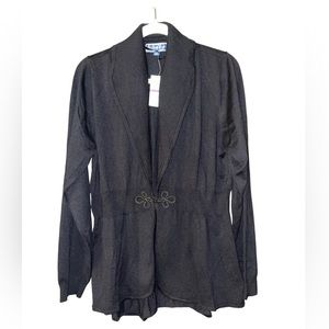 NWT karen scott black cardigan sweaters size XXL